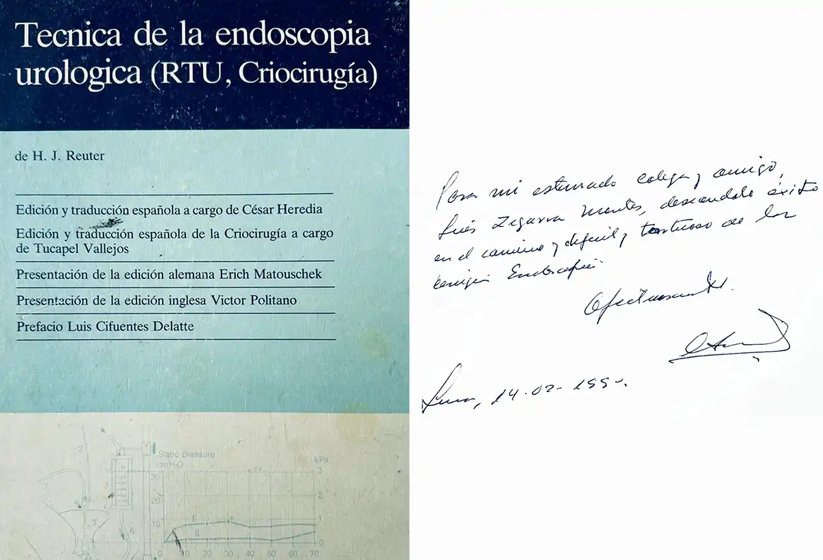 Tecnica de la Endoscopia Urologica (RTU, Criocirugía), Dr. Cesar Heredia Demis (1990)